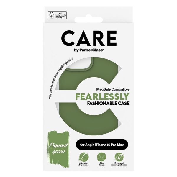 CARE by PanzerGlass Fashion Back Cover MagSafe Apple iPhone 16 Pro Max - Green