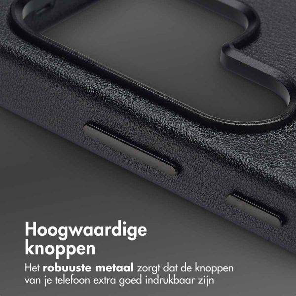 Accezz Echtleder Hülle + MagSafe Wallet Samsung Galaxy S25 Ultra - Onyx Black