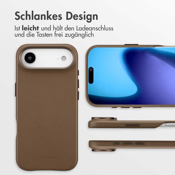 Accezz MagSafe Leather Backcover Apple iPhone Air - Kaffeebraun