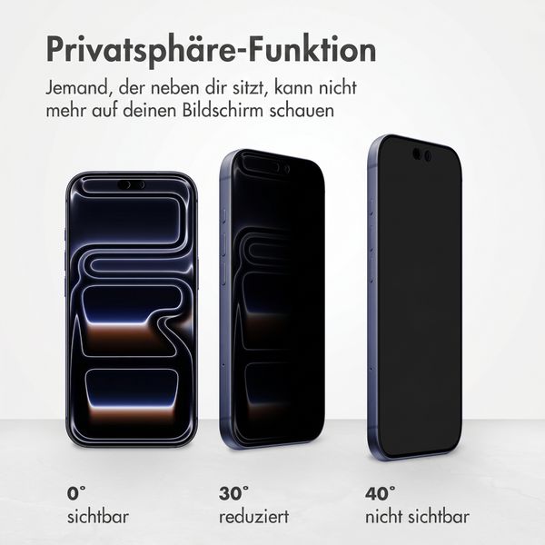 Accezz Privacy Displayschutz aus gehärtetem Glas Apple iPhone 18 Pro