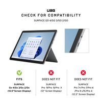 UAG Plasma Healthcare backcover mit Strap und Schultergurt Microsoft Surface Go / Go 2 / Go 3 / Go 4 - Weiß / Grau