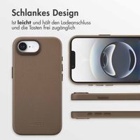 Accezz MagSafe Leather Backcover Apple iPhone 17e / 16e - Kaffeebraun