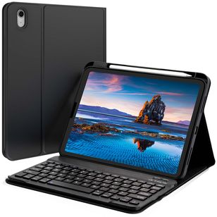 Accezz Bluetooth Keyboard Klapphülle Apple iPad 11 (2025) 11 Zoll A16 / iPad 10 (2022) 10.9 Zoll - QWERTY / NL - Schwarz