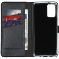 Selencia Echtleder Klapphülle Samsung Galaxy S20 Plus - Schwarz