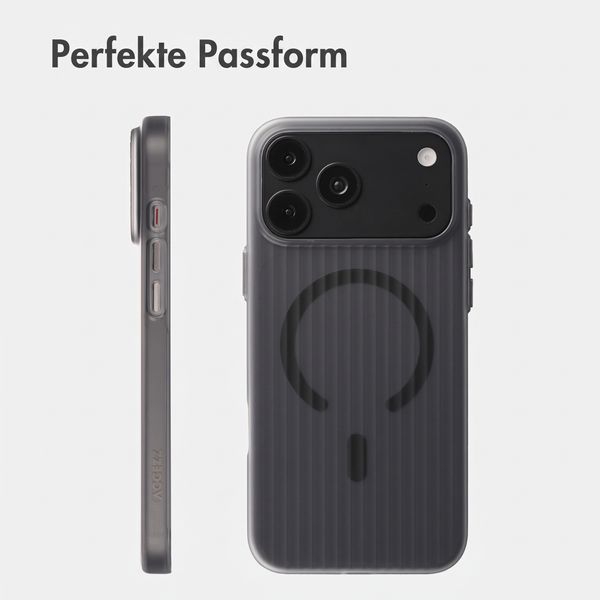 Accezz Lite Backcover mit MagSafe | Fluted | Apple iPhone 18 Pro / 17 Pro - Matte Black
