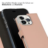 Selencia Echtleder Klapphülle Apple iPhone 14 Pro - Dusty Pink