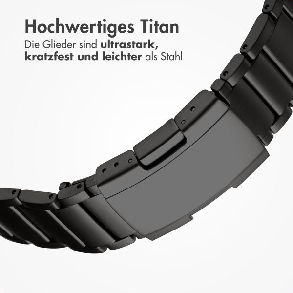 Accezz Mattes Titanstahlarmband für Samsung Galaxy Watch Ultra 2 (2026) / Ultra (2024/2025) - Schwarz