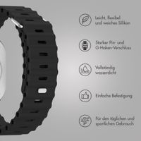 Accezz Ocean Armband für Apple Watch | 44/45/46/49 mm - Schwarz