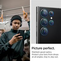 Spigen Optik Pro EZ Fit Lens Protector 2er-Pack Samsung Galaxy S23 Ultra - Schwarz