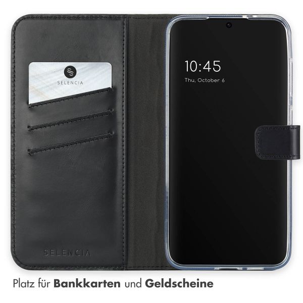 Selencia Echtleder Klapphülle Samsung Galaxy S24 FE - Schwarz
