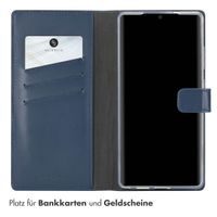 Selencia Echtleder Klapphülle Samsung Galaxy S25 Ultra - Blau