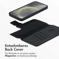 Accezz 2-in-1 Klapphülle aus Leder mit MagSafe Samsung Galaxy S25 - Onyx Black