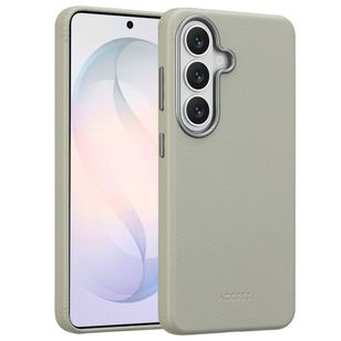 Accezz MagSafe Leather Backcover Samsung Galaxy S26 - Light Grey