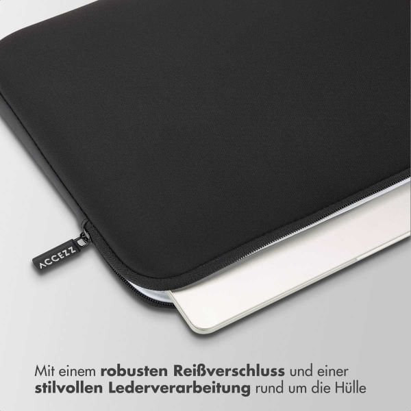 Accezz Laptop Hülle 15-16 Zoll - Laptop Sleeve - Schwarz