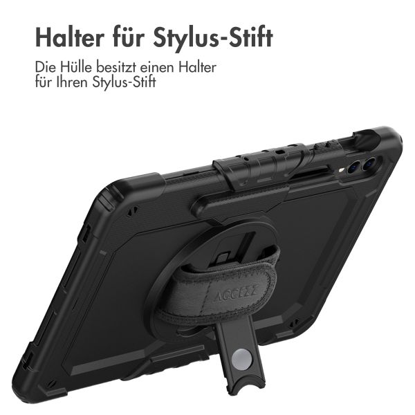 Accezz Robustes Back Cover mit Schultergurt Samsung Galaxy Tab S10 Plus / Tab S9 FE Plus / Tab S9 Plus - Schwarz