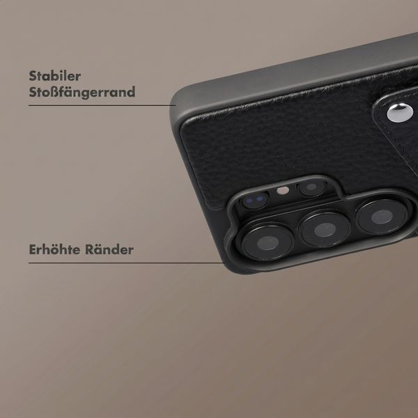 Selencia Riva Back Cover mit Kartenfach Samsung Galaxy S26 Ultra - Schwarz