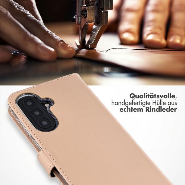 Selencia Echtleder Klapphülle Samsung Galaxy A57 (5G) - Hellrosa