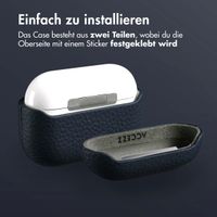 Accezz Echtleder Case  Apple Airpods Pro - Dunkelblau