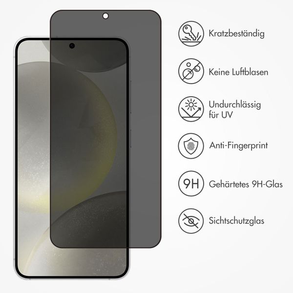 Accezz Privacy Displayschutz aus gehärtetem Glas Samsung Galaxy S25 / S24