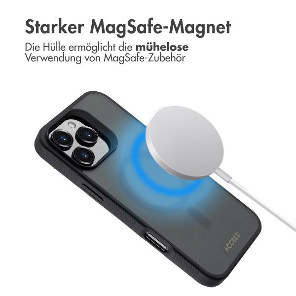 Accezz Rugged Frosted Back Cover mit MagSafe Apple iPhone 16 Pro Max - Schwarz