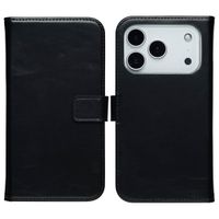 Selencia Echtleder Klapphülle Apple iPhone 17 Pro - Schwarz