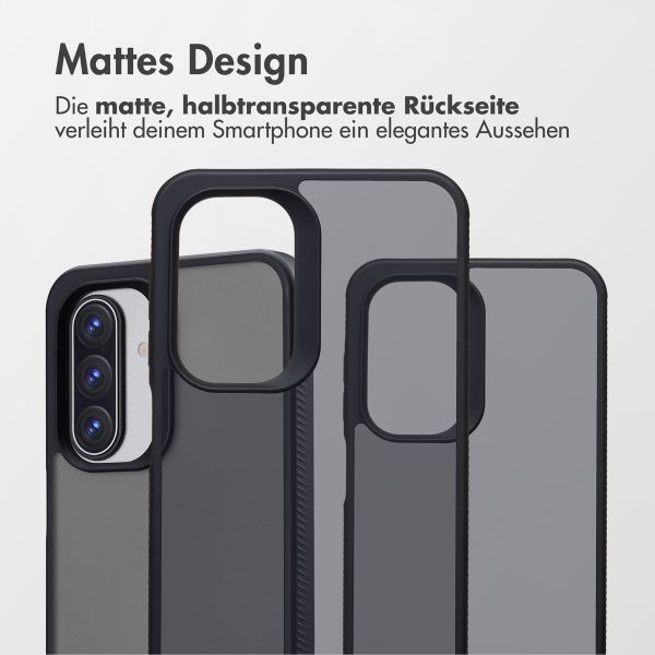 Accezz Rugged Frosted Back Cover Samsung Galaxy A18 (4G) / A17 (4G/5G) - Schwarz