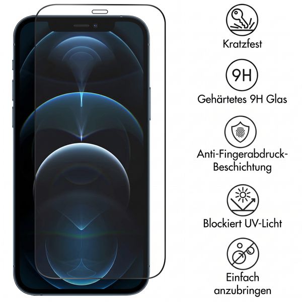 Accezz Full Cover Screen Protector aus gehärtetem Glas Apple iPhone 12 Pro Max