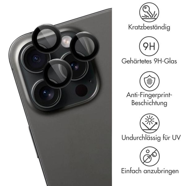 imoshion Kameraschutz Glas 2er-Pack Apple iPhone 15 Pro / 15 Pro Max - Black Titanium