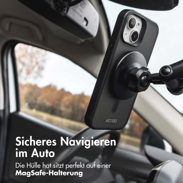 Accezz Rugged Frosted Back Cover mit MagSafe Apple iPhone 16 Pro Max - Schwarz