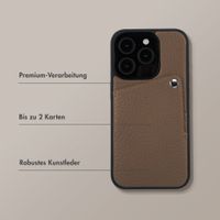 Selencia Riva Back Cover mit Kartenfach Apple iPhone 15 Pro - Mocha Brown