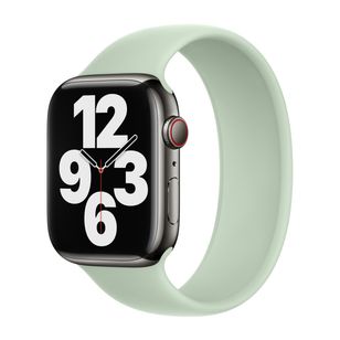 Apple Silikon Solo Loop für  Apple Watch | 38/40/41/42 mm - Größe 2 - Mineral Green
