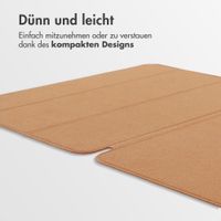 Accezz Leder Trifold Klaphülle Apple iPad 11 (2025) 11 Zoll A16 / iPad 10 (2022) 10.9 Zoll - Cognac
