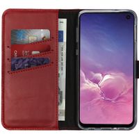 Selencia Echtleder Klapphülle Samsung Galaxy S10e - Rot