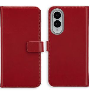 Selencia Echtleder Klapphülle Samsung Galaxy S25 Edge - Rot