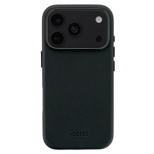 Accezz MagSafe Leather Backcover Apple iPhone 18 Pro / 17 Pro - Onyx Black