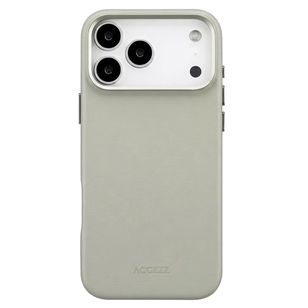 Accezz MagSafe Leather Backcover Apple iPhone 18 Pro / 17 Pro - Light Grey