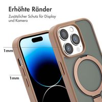 Accezz Ring Stand Backcover mit MagSafe Apple iPhone 14 Pro - Braun