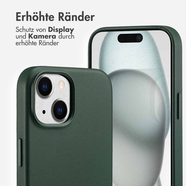 Accezz MagSafe Leather Backcover Apple iPhone 15 - Cedar Green