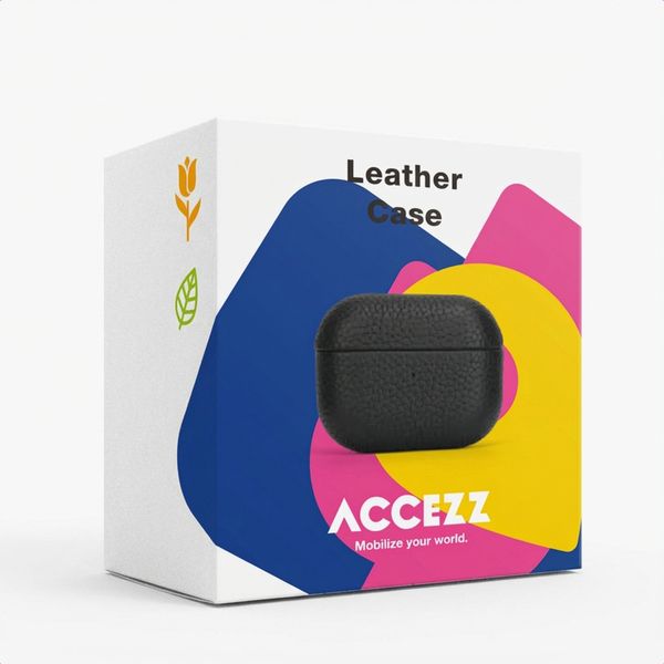 Accezz Echtleder Case  Apple AirPods 1 / 2 - Cognac