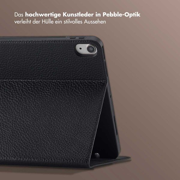 Selencia Riva Klapphülle Apple iPad Air 11 Zoll (2026) M4 / (2025) M3 / (2024) M2 / Air 5 (2022) / Air 4 (2020) - Schwarz