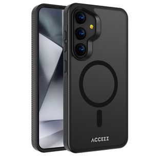 Accezz Rugged Frosted Back Cover mit MagSafe Samsung Galaxy S24 Plus - Schwarz