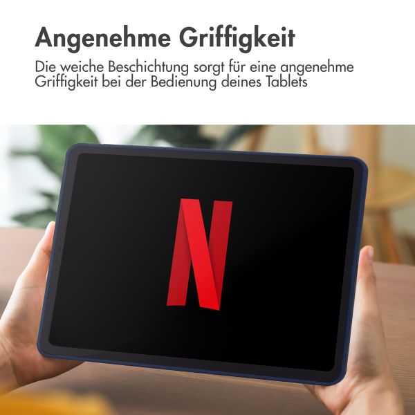 Accezz Liquid Silicone Back Cover mit Stifthalter Apple iPad Pro 12.9 (2022) / Pro 12.9 (2021) / Pro 12.9 (2020) - Dunkelblau