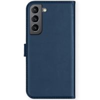 Selencia Echtleder Klapphülle Samsung Galaxy S21 FE - Blau
