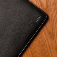 Accezz Leder Laptop Hülle 13 Zoll - Laptop Sleeve - Schwarz