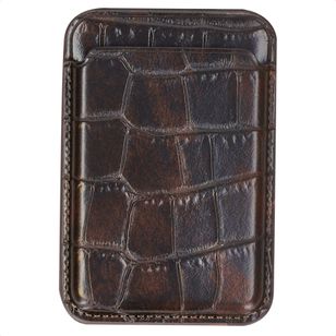 Selencia Croco Kartenhalter mit MagSafe - Choco Brown