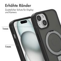 Accezz Ring Stand Backcover mit MagSafe Apple iPhone 15 - Schwarz