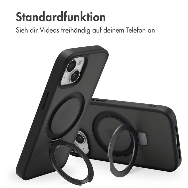 Accezz Ring Stand Backcover mit MagSafe Apple iPhone 15 - Schwarz