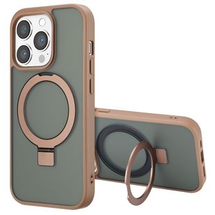 Accezz Ring Stand Backcover mit MagSafe Apple iPhone 14 Pro Max - Braun