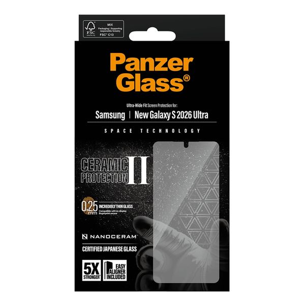 PanzerGlass Keramischer Displayschutz mit Applikator Samsung Galaxy S26 Ultra