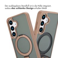 Accezz Ring Stand Backcover mit MagSafe Samsung Galaxy S25 - Braun